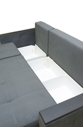 Угловой диван трансформер Бонд с ящиками для белья
