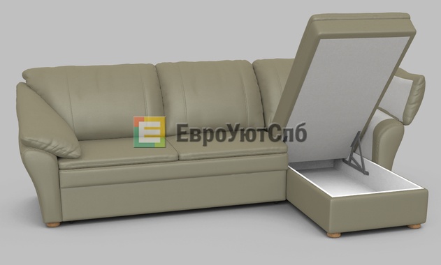 Угловой диван Скарлетт 2-1 с ящиком для белья