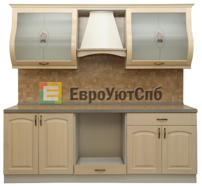 Прямой кухонный гарнитур модульного типа серии Массив Люкс Боровичи
